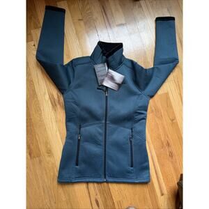 NEW Powder River Outfitters Performance Full Zip Jacket Womens Small Green Lined